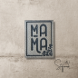 Preview: Label  " MAMA Leo " -  ca. 4,5 cm hoch - Kunstleder ++ Farbauswahl ++